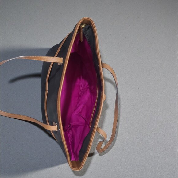 Michael Kors Black Nylon Shopper Tote – Vegan Leather Trim - Picture 5 of 10